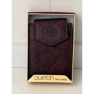 Buxton Women’s Wallet Billfold Julia Buxton Co. Heiress Brown Leather NEW